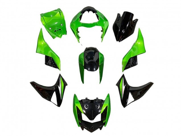 Green Glossy Black 2007-2009 Kawasaki Z1000 Motorcycle Fairings