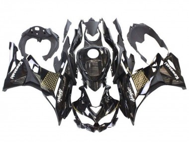Glossy Black Gold White Honeycomb 2019-2025 Kawasaki ZX25R ZX-25R Motorcycle Fairings