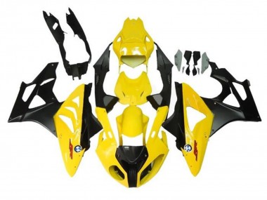 Yellow Matte Black 2009-2014 BMW S1000RR Motorcycle Fairings