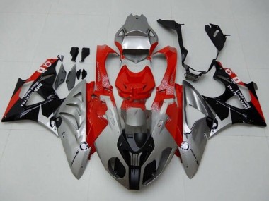 Silver Red Black 2009-2014 BMW S1000RR Motorcycle Fairings