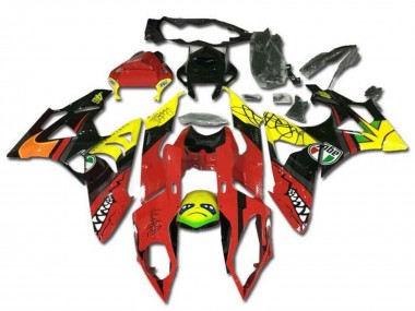 Yellow Red Black Shark 2009-2014 BMW S1000RR Motorcycle Fairings