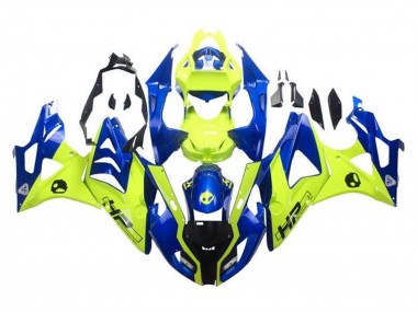 Blue Yellow HP 2009-2014 BMW S1000RR Motorcycle Fairings