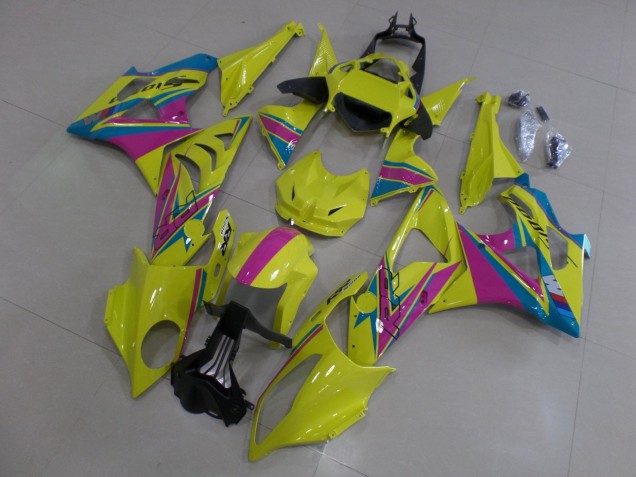 Yellow Pink Blue 2009-2014 BMW S1000RR Motorcycle Fairings