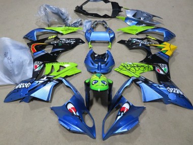 Blue Green Black Shark 2009-2014 BMW S1000RR Motorcycle Fairings