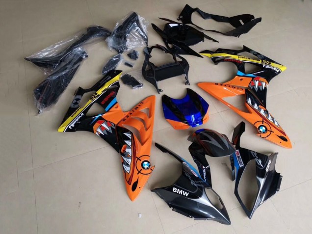 Yellow Blue Orange Black Shark 2009-2014 BMW S1000RR Motorcycle Fairings
