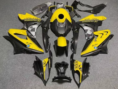 Yellow Faux Carbon Fiber 2009-2014 BMW S1000RR Motorcycle Fairings