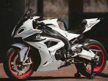 White Faux Carbon Fiber 2017-2018 BMW S1000RR Motorcycle Fairings