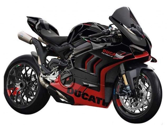 Black Red 2022-2024 Ducati Panigale V4 V4S Motorcycle Fairings