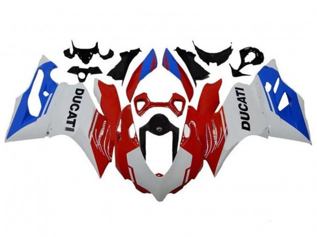 White Red Blue 2011-2014 Ducati Panigale 1199 Motorcycle Fairings