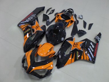 Orange Glossy Black Rockstar 2004-2005 Honda CBR1000RR Motorcycle Fairings