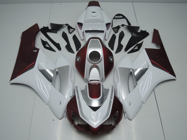 White Silver Glossy Black 2006-2007 Honda CBR1000RR Motorcycle Fairings