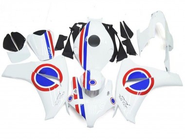 White Red Blue Stripe 2008-2011 Honda CBR1000RR Motorcycle Fairings