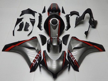Grey Red Glossy Black Stripe 2008-2011 Honda CBR1000RR Motorcycle Fairings