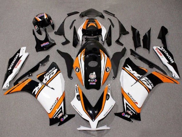 White Orange Glossy Black 2012-2016 Honda CBR1000RR Motorcycle Fairings