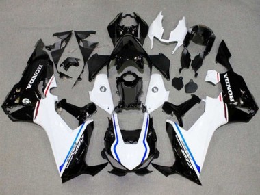 White Blue Glossy Black Stripe 2017-2023 Honda CBR1000RR Motorcycle Fairings