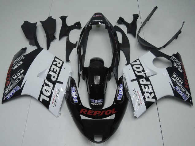 Glossy Black White Red Repsol 1996-2007 Honda CBR1100XX Blackbird Motorcycle Fairings