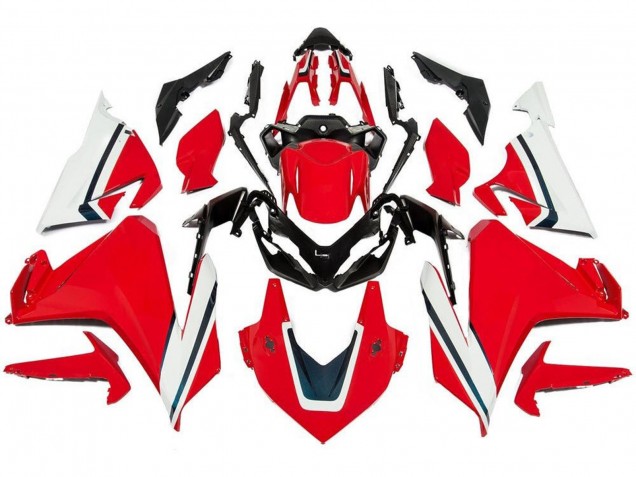 Red White Black Stripe 2019-2021 Honda CBR500R Motorcycle Fairings