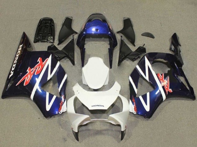 Blue White Glossy Black 2002-2003 Honda CBR900RR 954 Motorcycle Fairings