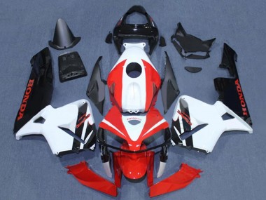 Black White Red 2005-2006 Honda CBR600RR Motorcycle Fairings
