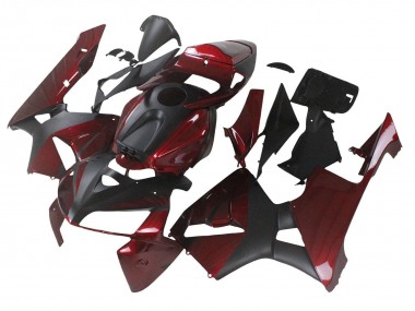Maroon Red Matte Black 2005-2006 Honda CBR600RR Motorcycle Fairings