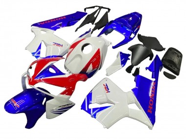 White Red Blue HRC 2005-2006 Honda CBR600RR Motorcycle Fairings