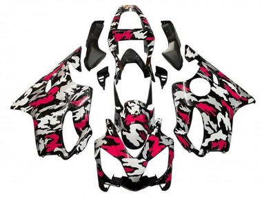 Black Red Grey Camouflage 2001-2003 Honda CBR600 F4i Motorcycle Fairings