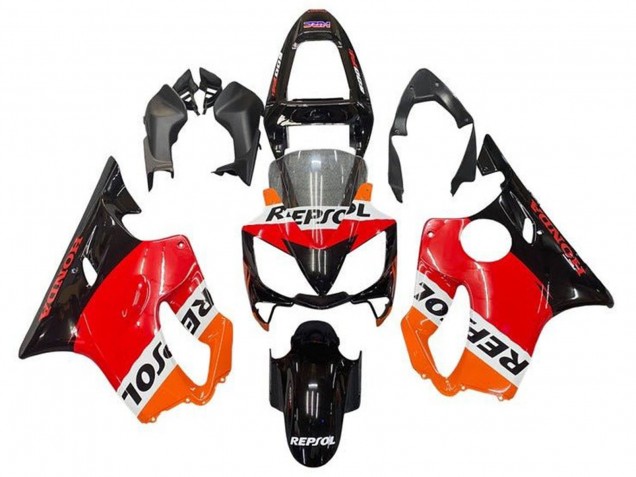 Orange White Red Glossy Black Repsol 2001-2003 Honda CBR600 F4i Motorcycle Fairing