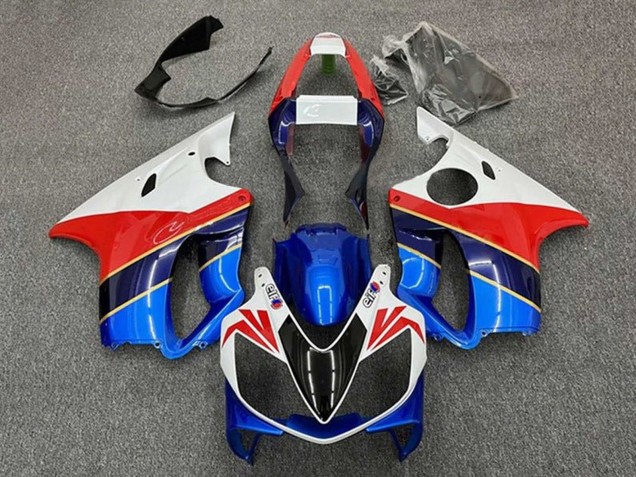 White Red Blue Dark Blue 2001-2003 Honda CBR600 F4i Motorcycle Fairings