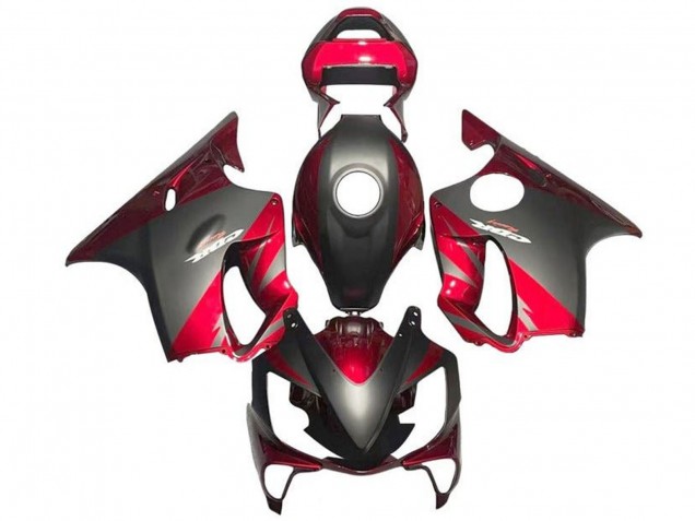 Red Matte Black 2001-2003 Honda CBR600 F4i Motorcycle Fairings