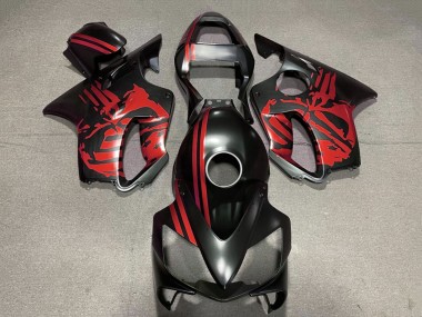 Red Matte Black Skull 2001-2003 Honda CBR600 F4i Motorcycle Fairings