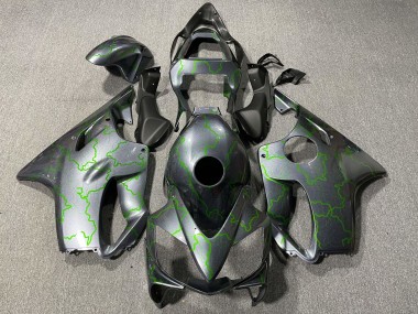 Silver Green Lightning 2001-2003 Honda CBR600 F4i Motorcycle Fairings