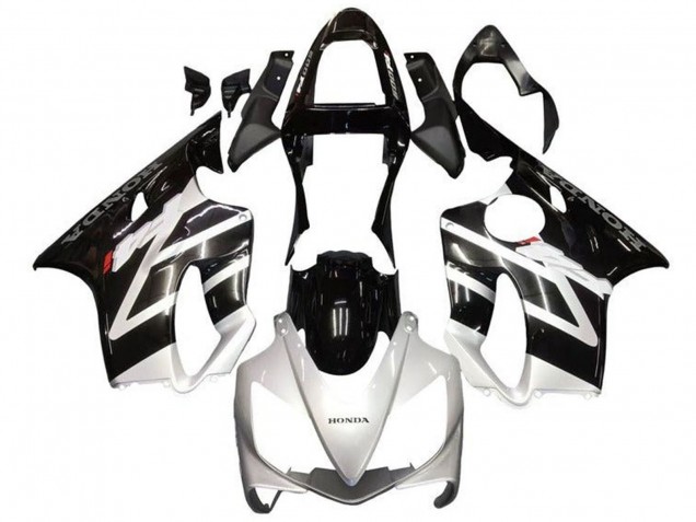 Silver Glossy Black 2001-2003 Honda CBR600 F4i Motorcycle Fairings