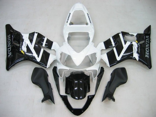 White Glossy Black 2001-2003 Honda CBR600 F4i Motorcycle Fairings