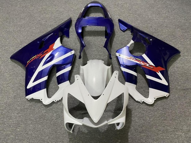 White Blue Stripe 2001-2003 Honda CBR600 F4i Motorcycle Fairings