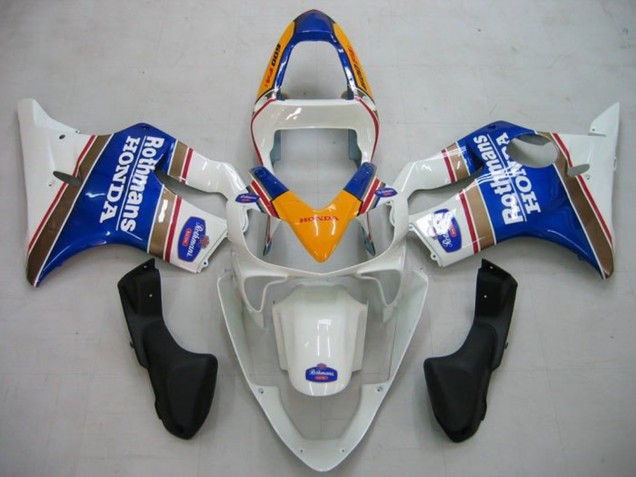 Yellow White Blue Rothmans 2001-2003 Honda CBR600 F4i Motorcycle Fairings