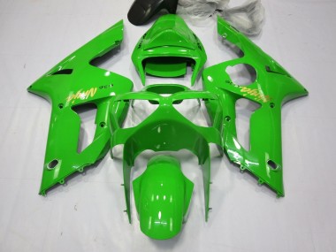 Green Gold Decal 2003-2004 Kawasaki ZX6R Motorcycle Fairings