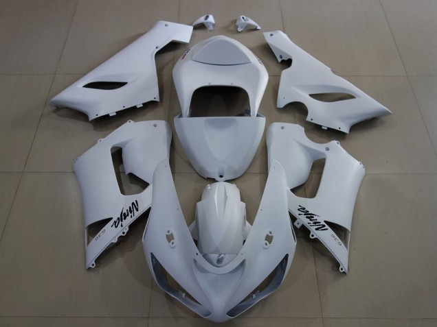 Matte White 2005-2006 Kawasaki ZX6R Motorcycle Fairings