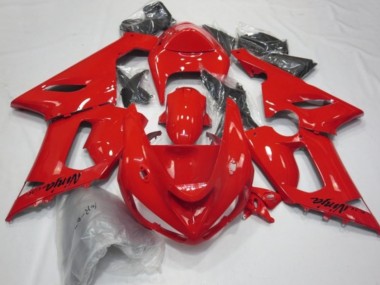 Red 2005-2006 Kawasaki ZX6R Motorcycle Fairings