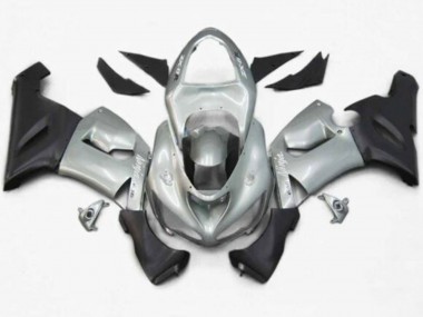 Silver Matte Black 2005-2006 Kawasaki ZX6R Motorcycle Fairings