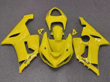 Yellow 2005-2006 Kawasaki ZX6R Motorcycle Fairings