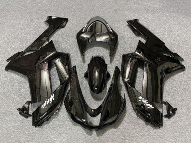Black 2007-2008 Kawasaki ZX6R Motorcycle Fairings