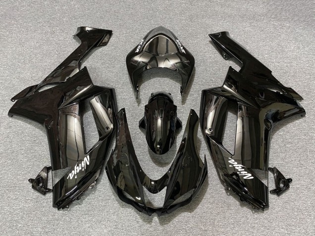 Black 2007-2008 Kawasaki ZX6R Motorcycle Fairings