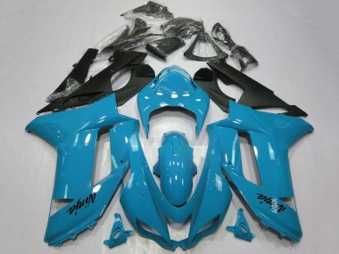Blue Black 2007-2008 Kawasaki ZX6R Motorcycle Fairings