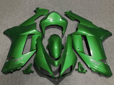 Green Chrome 2007-2008 Kawasaki ZX6R Motorcycle Fairings