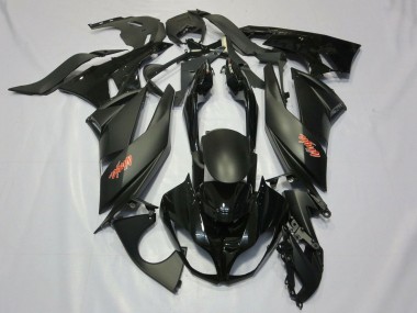 Matte Black Black Red 2007-2008 Kawasaki ZX6R Motorcycle Fairings