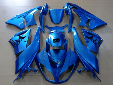 Metallic Blue 2007-2008 Kawasaki ZX6R Motorcycle Fairings