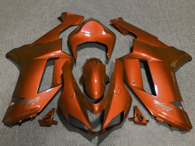 Orange 2007-2008 Kawasaki ZX6R Motorcycle Fairings