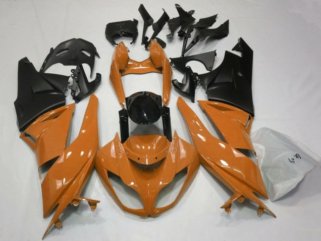 Orange Black Matte Black 2007-2008 Kawasaki ZX6R Motorcycle Fairings