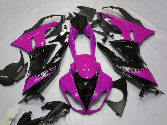 Pink Black 2007-2008 Kawasaki ZX6R Motorcycle Fairings