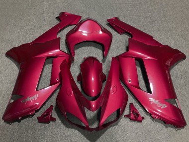 Red Chrome 2007-2008 Kawasaki ZX6R Motorcycle Fairings
